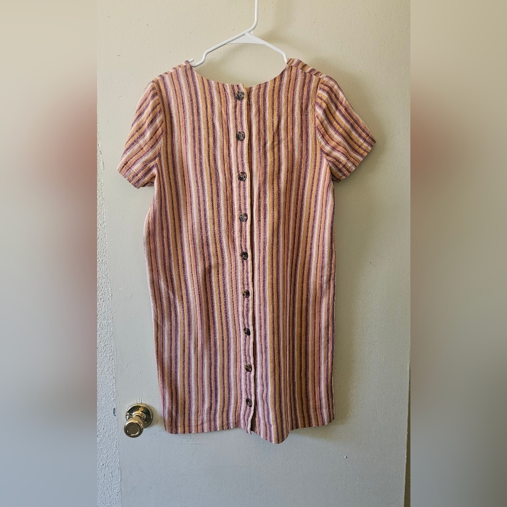 Madewell Striped V-Neck Short Sleeve Dress NOWT - Picture 3 of 6